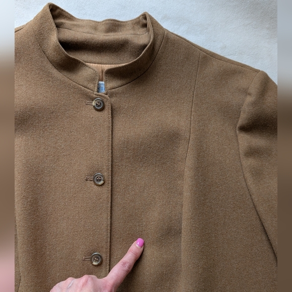 Vintage Pendleton Women's Camel Brown Wool Jacket Blazer Made In USA - Picture 12 of 16